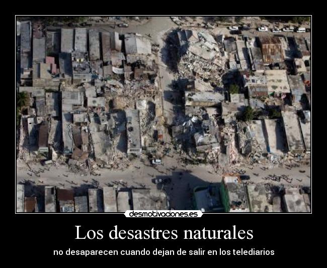 Los desastres naturales -