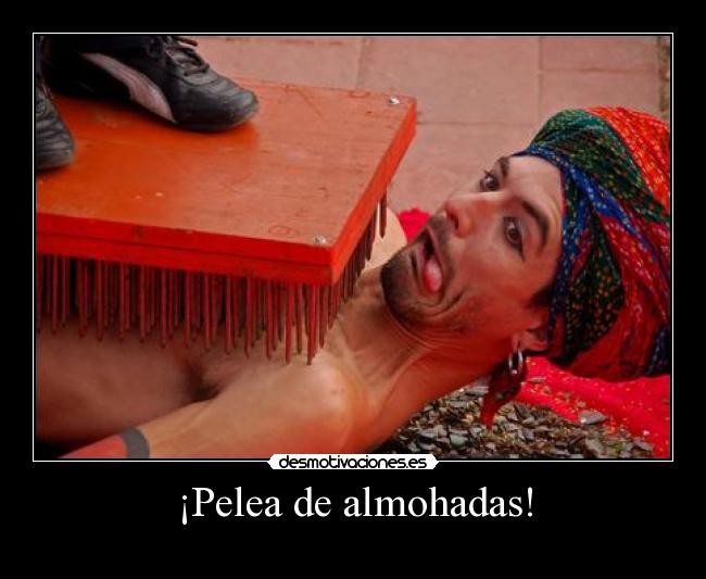 ¡Pelea de almohadas! -