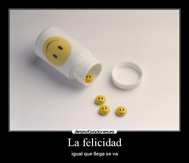 La felicidad - igual que llega se va