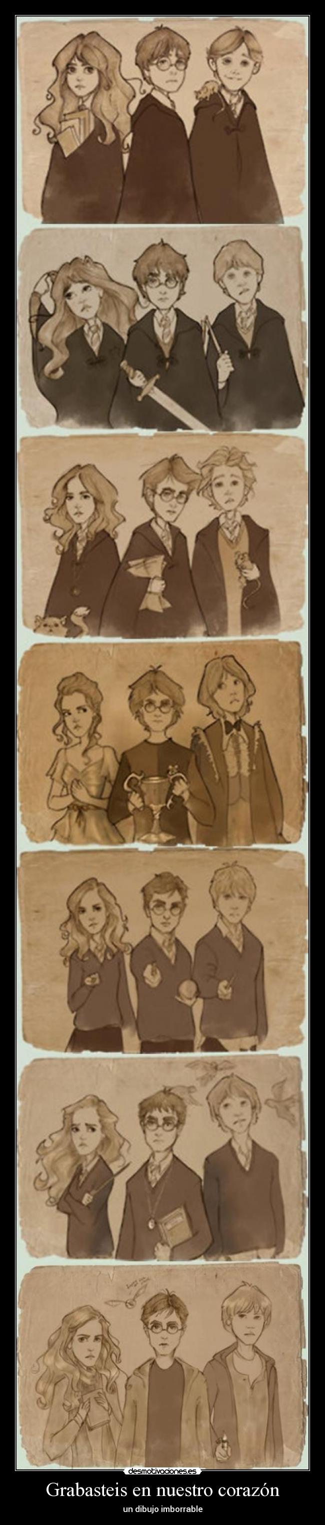 Grabasteis en nuestro corazón - un dibujo imborrable