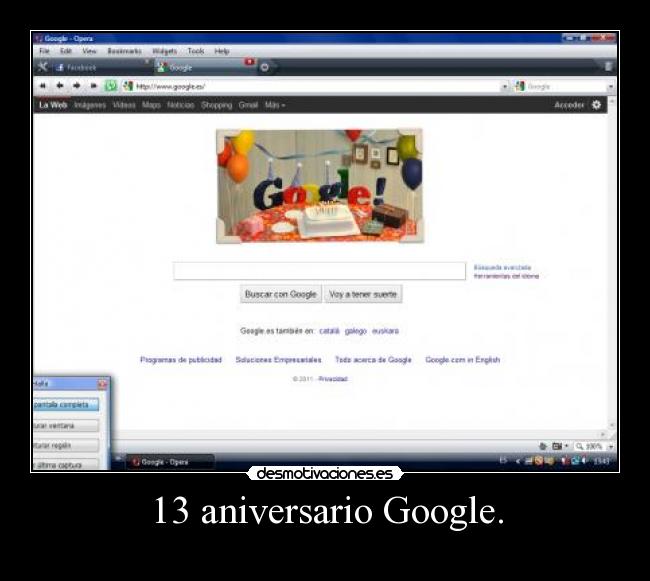 13 aniversario Google. -