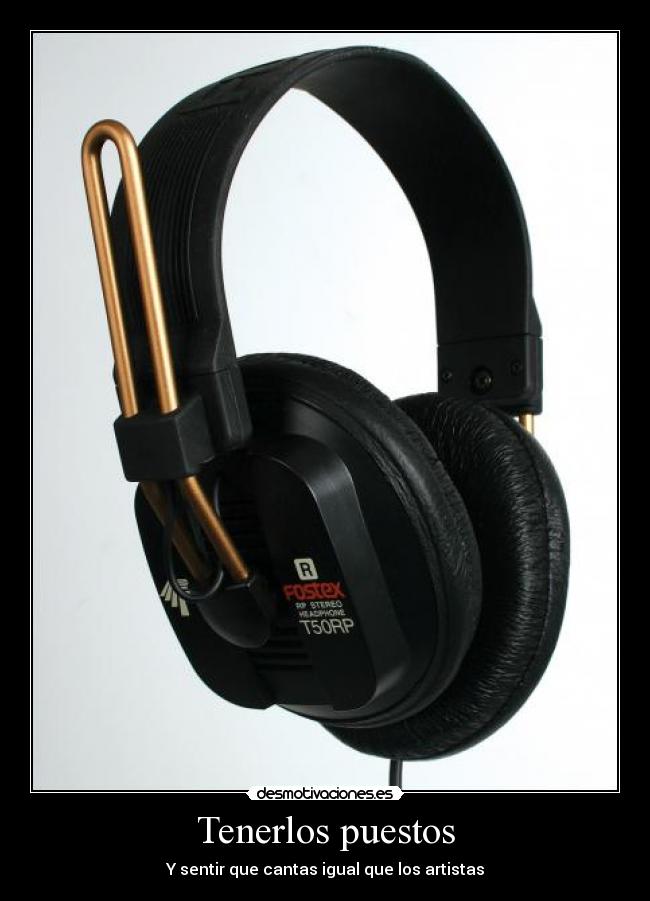 Tenerlos puestos - Y sentir que cantas igual que los artistas