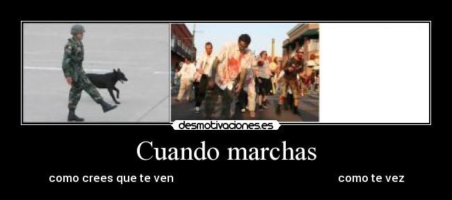 carteles zombies marchar desmotivaciones