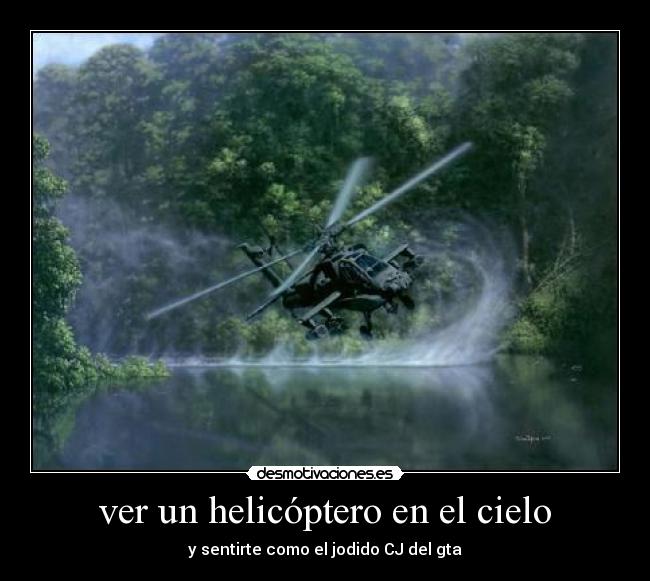 ver un helicóptero en el cielo -