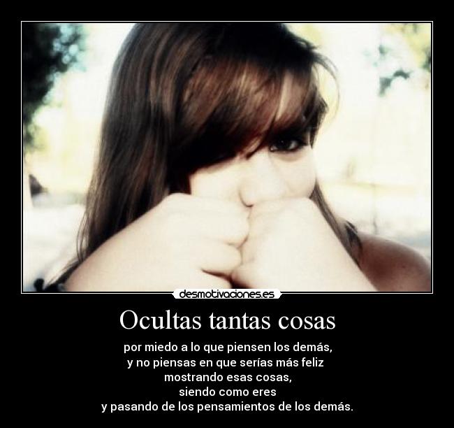 Ocultas tantas cosas - 