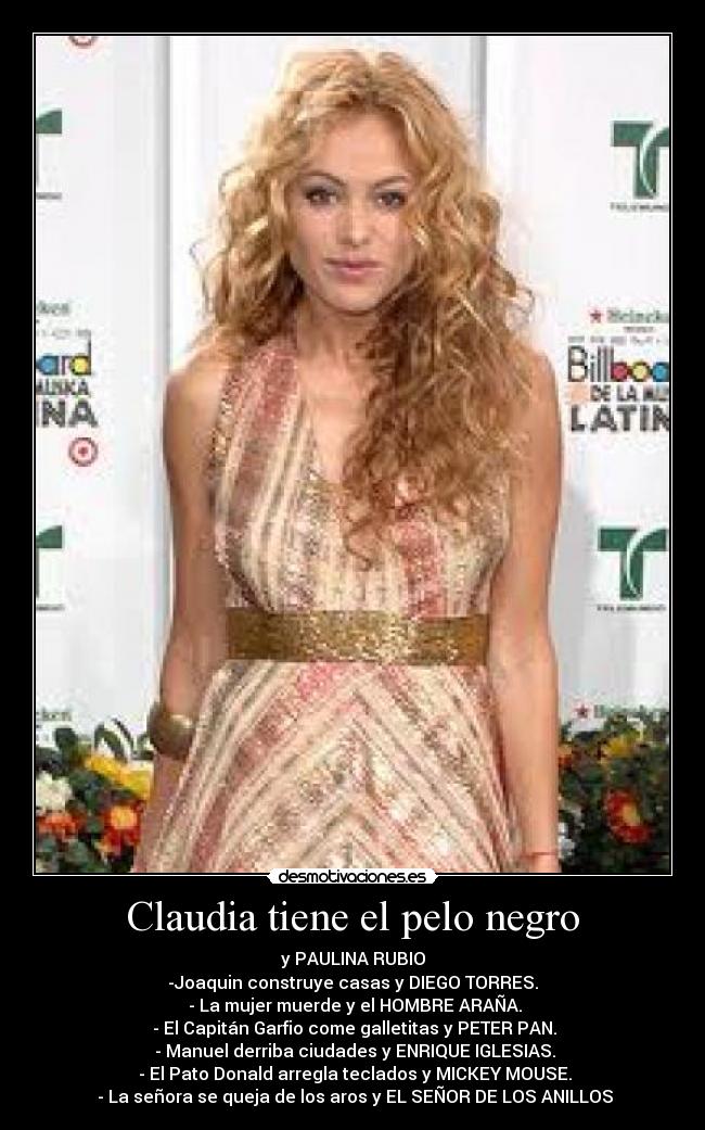 Claudia tiene el pelo negro - 