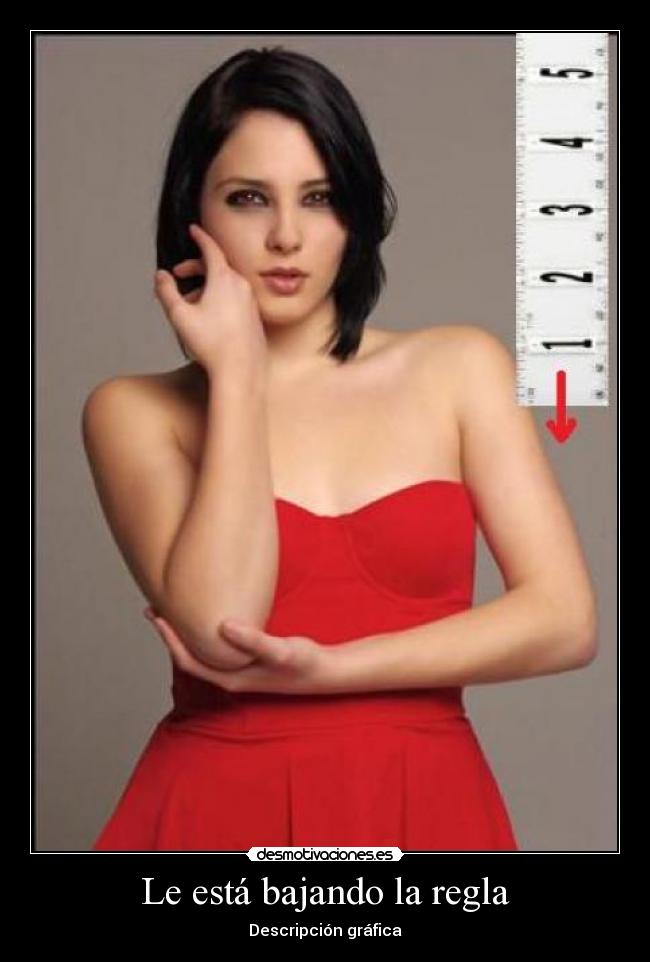 Le está bajando la regla - Descripción gráfica