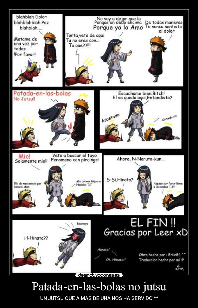 Patada-en-las-bolas no jutsu -