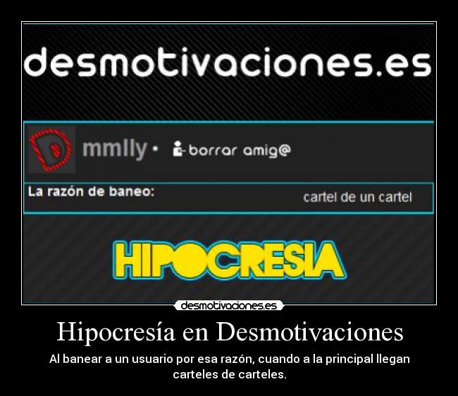 Hipocresía en Desmotivaciones -