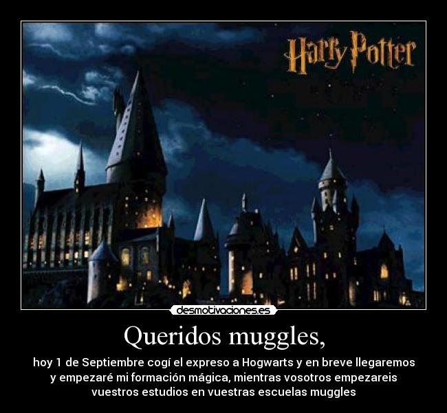 Queridos muggles, -