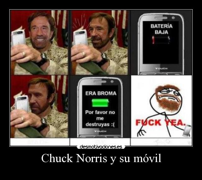 Chuck Norris y su móvil -