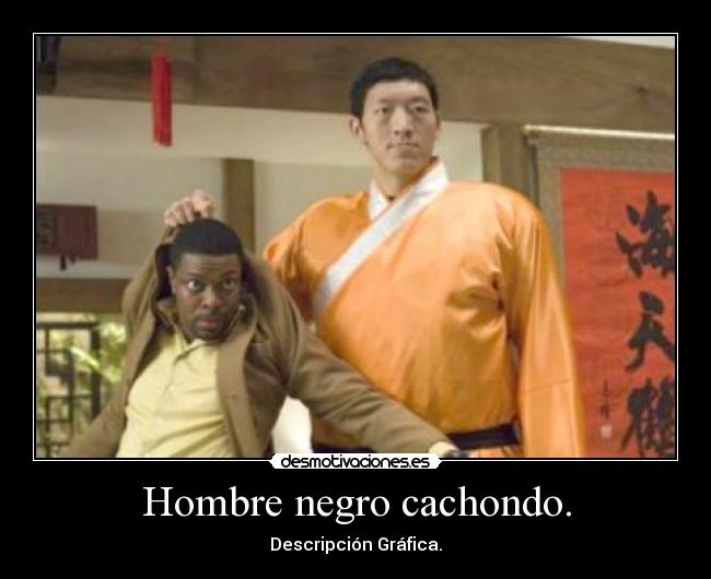 Hombre negro cachondo. - Descripción Gráfica.