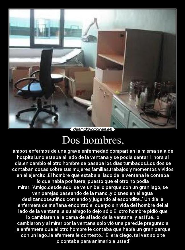Dos hombres, -