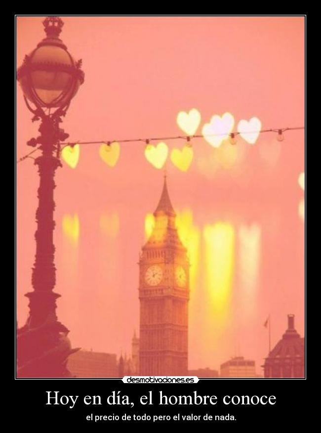 Hoy en día, el hombre conoce - 