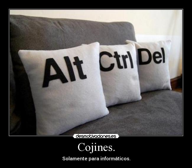 Cojines. - Solamente para informáticos.