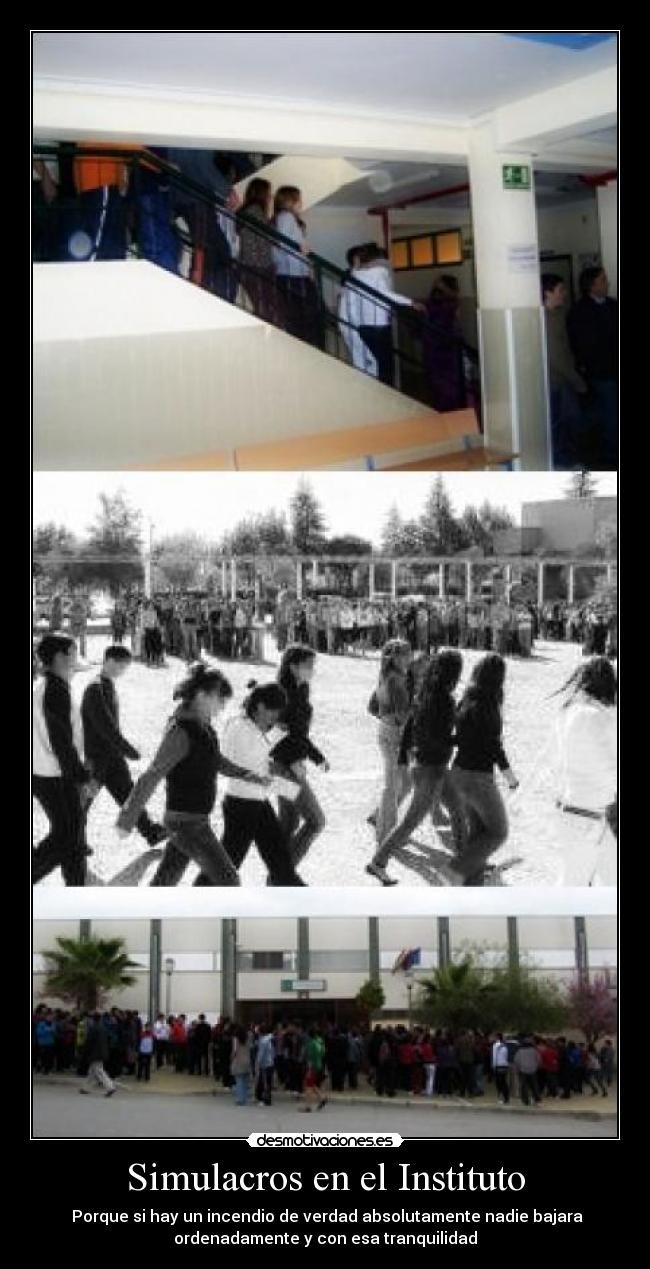 Simulacros en el Instituto -
