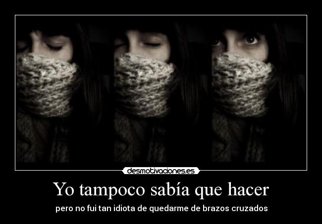 carteles tampoco sabia que hacer brazos cruzados desmotivaciones