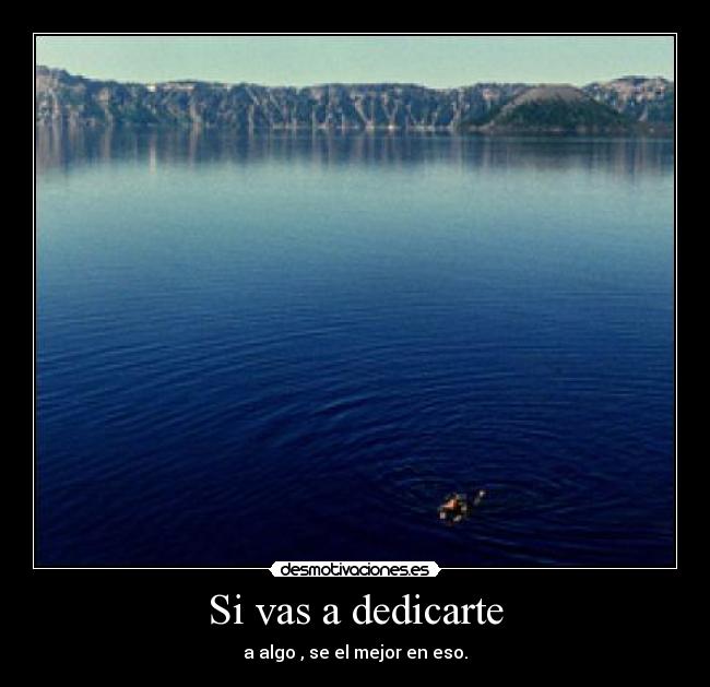 Si vas a dedicarte - 