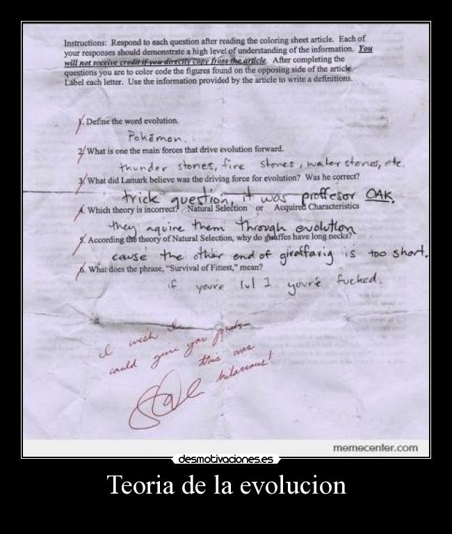 Teoria de la evolucion -