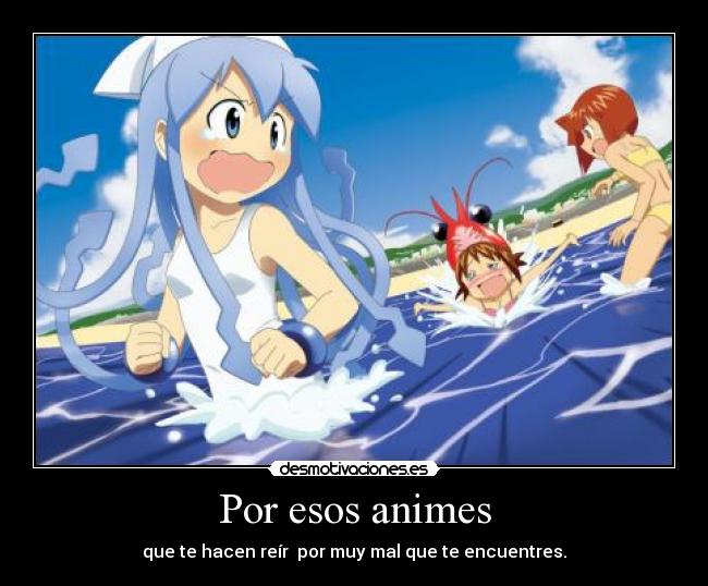 carteles anime ika musume reir desmotivaciones