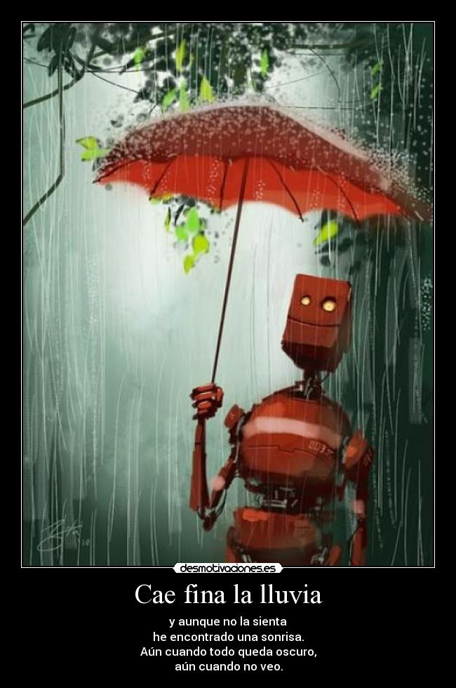 carteles inspirado cancion cae fina lluvia grupo triana desmotivaciones