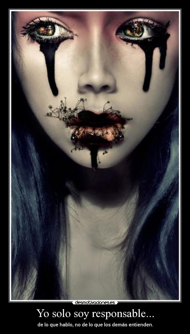 carteles yo solo soy responsable hablo no demas entienden desmotivaciones