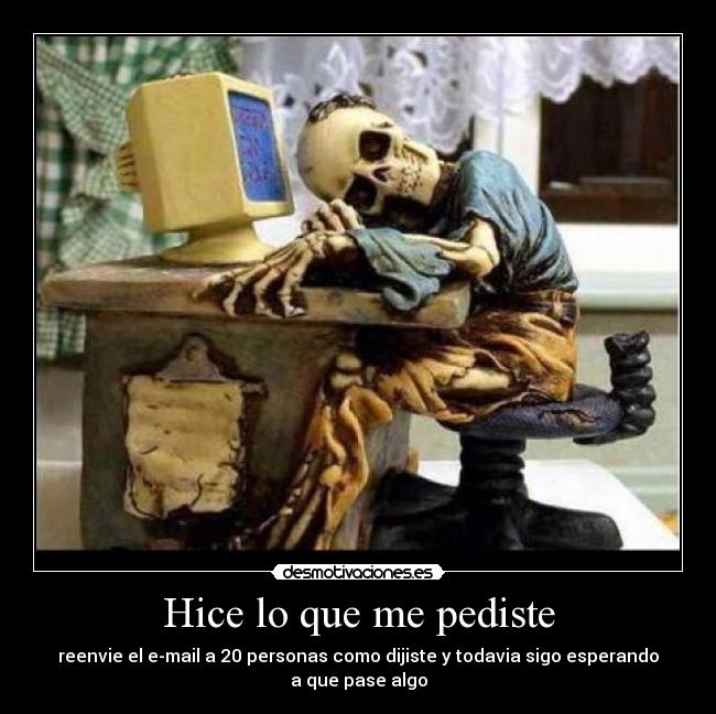 Hice lo que me pediste -