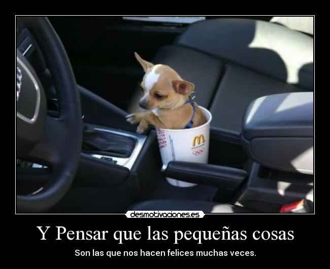 Y Pensar que las pequeñas cosas -