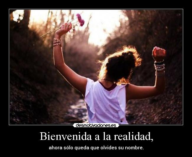 Bienvenida a la realidad, -