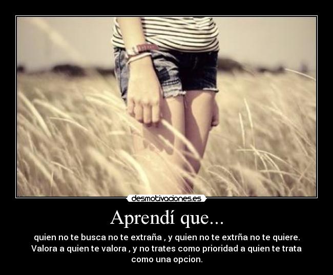 Aprendí que... -