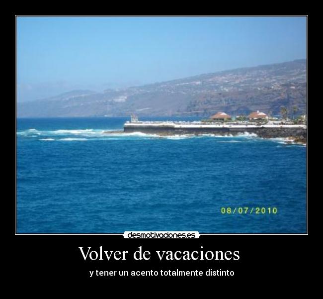 Volver de vacaciones  - 