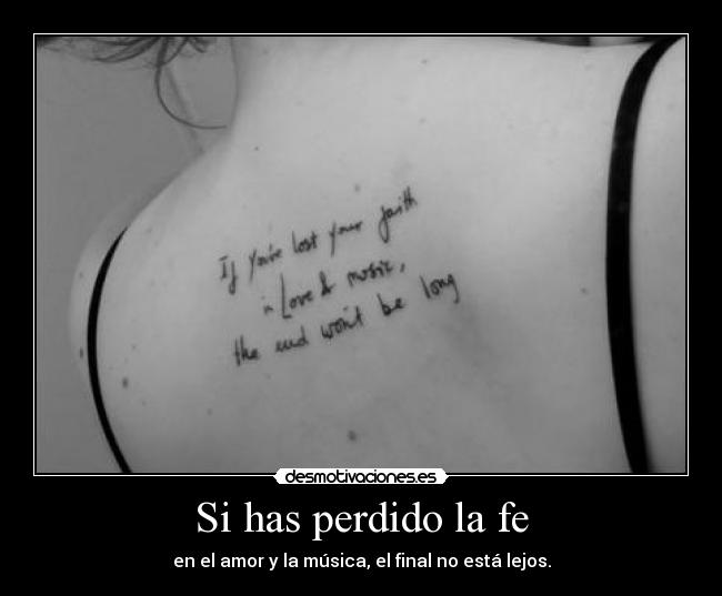 Si has perdido la fe -