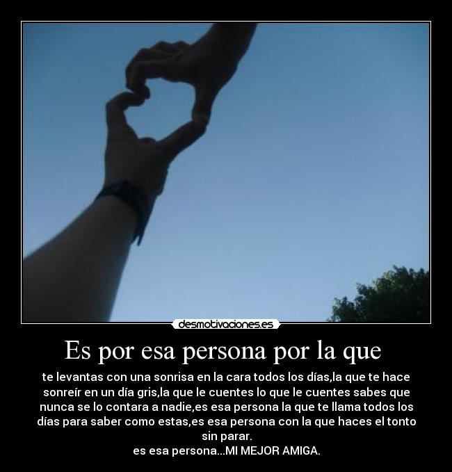 Es por esa persona por la que -