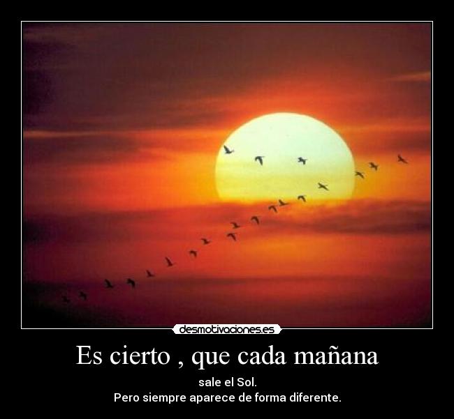 Es cierto , que cada mañana -