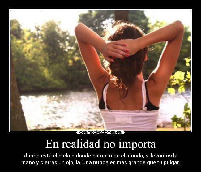 En realidad no importa -