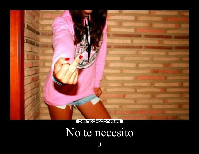 No te necesito -