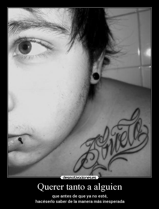 Querer tanto a alguien -