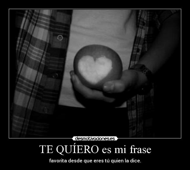 TE QUÍERO es mi frase -