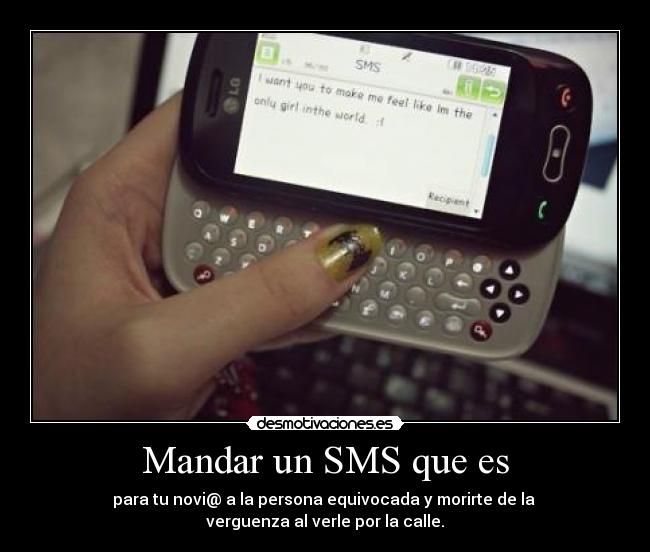Mandar un SMS que es -
