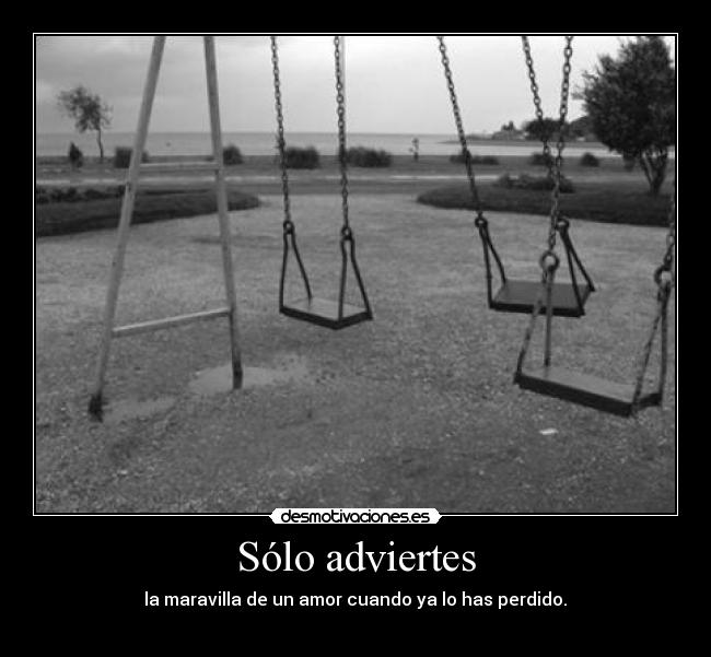 Sólo adviertes - 