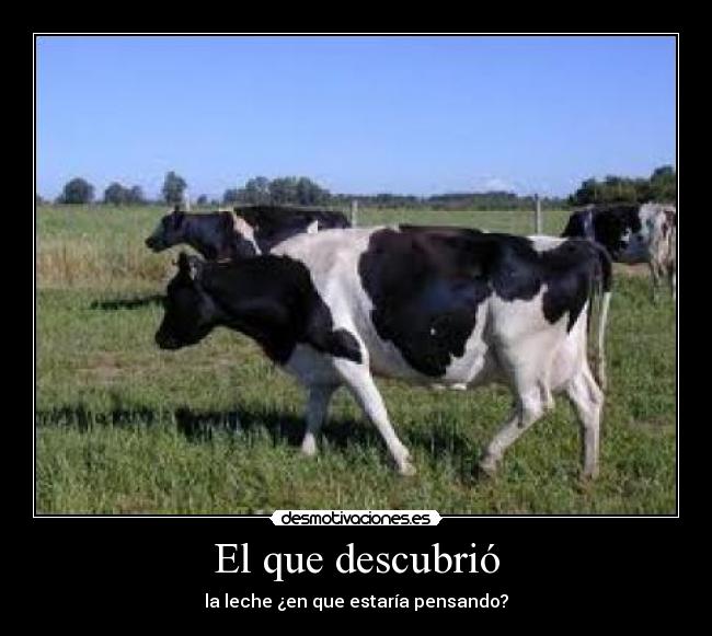 El que descubrió - la leche ¿en que estaría pensando?