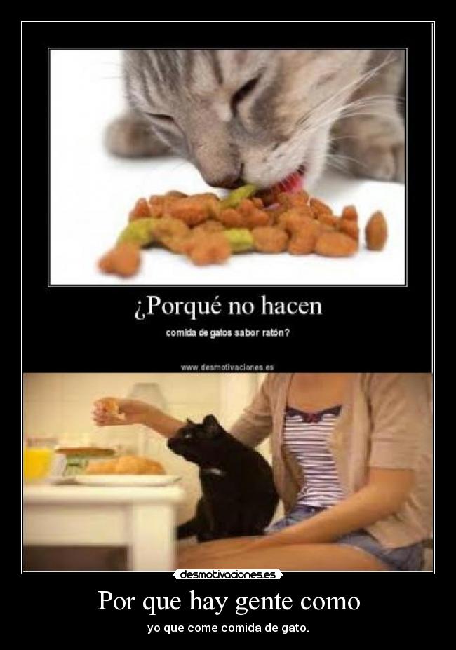 Por que hay gente como - yo que come comida de gato.