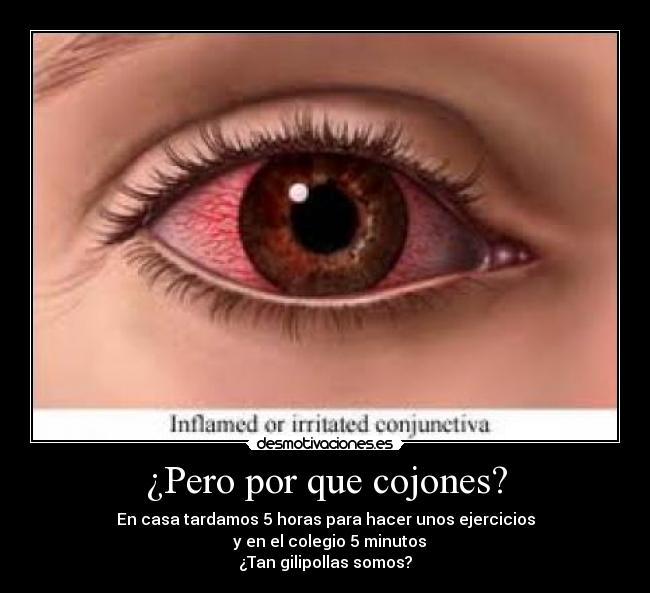 ¿Pero por que cojones? - En casa tardamos 5 horas para hacer unos ejercicios
  y en el colegio 5 minutos
¿Tan gilipollas somos?