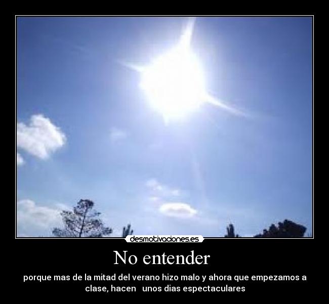 No entender  - 