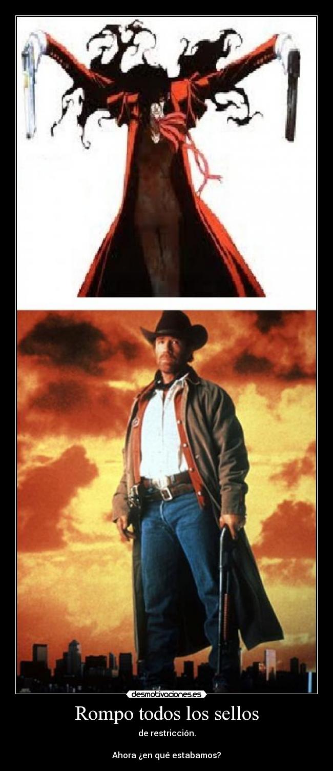 carteles alucard chucknorris desmotivaciones