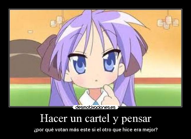 Hacer un cartel y pensar -