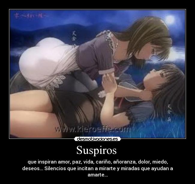 carteles suspiros anime yuri amor paz vida carino anoranza dolor miedo deseos silencios desmotivaciones