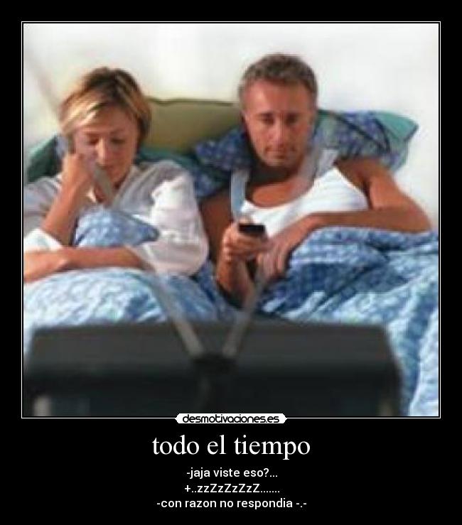 todo el tiempo - -jaja viste eso?...
+..zzZzZzZzZ.......
-con razon no respondia -.-