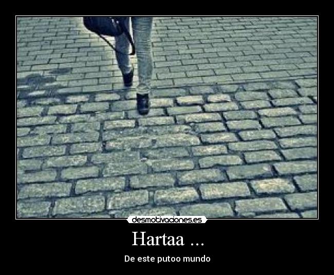 Hartaa ... - De este putoo mundo