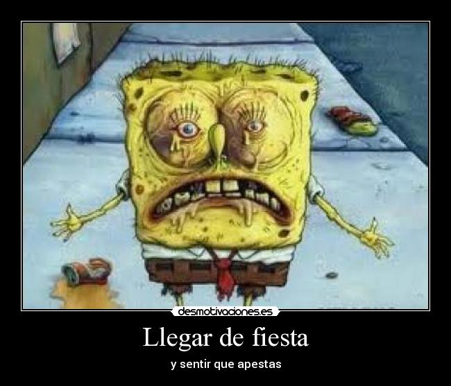 Llegar de fiesta - y sentir que apestas